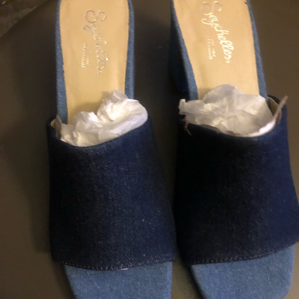 Seychelles Blue Mules Stylish Comfort Footwear